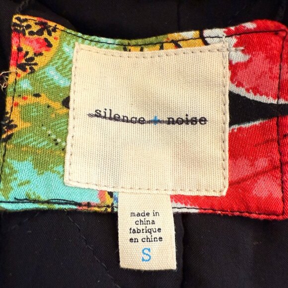 silence&noise COTTON Bomber Style w/ Deep Front Pockets Zip Front JACKET - Picture 3 of 8